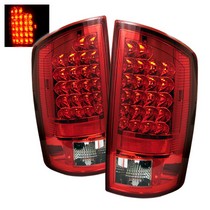 Spyder Red Clear LED Tail Lights 07-09 Dodge Ram - Click Image to Close